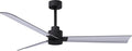 AK-BK-BN-56 Alessandra Wet Rated 56" Ceiling Fan without Light, Remote Included, Silent DC Motor, Matte Black