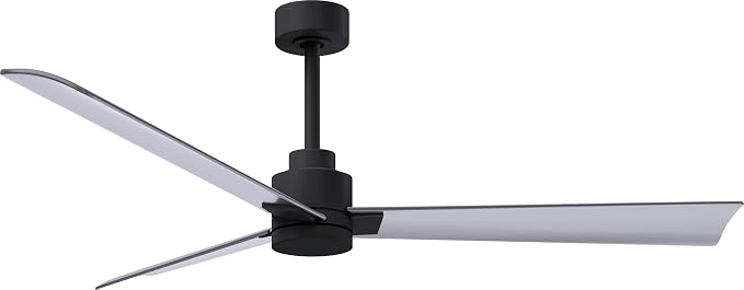 AK-BK-BN-56 Alessandra Wet Rated 56" Ceiling Fan without Light, Remote Included, Silent DC Motor, Matte Black