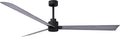 AK-BK-BW-72 Alessandra Wet Rated 72" Ceiling Fan without Light, Remote Included, Silent DC Motor, Matte Black with Barn Wood