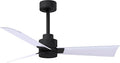 AK-BK-MWH-42 Alessandra Wet Rated 42" Ceiling Fan without Light, Remote Included, Silent DC Motor, Matte Black with Matte