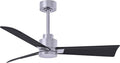 AK-BN-BK-42 Alessandra Wet Rated 42" Ceiling Fan without Light, Remote Included, Silent DC Motor, Brushed Nickel