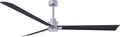 AK-BN-BK-72 Alessandra Wet Rated 72" Ceiling Fan without Light, Remote Included, Silent DC Motor, Brushed Nickel with Matte