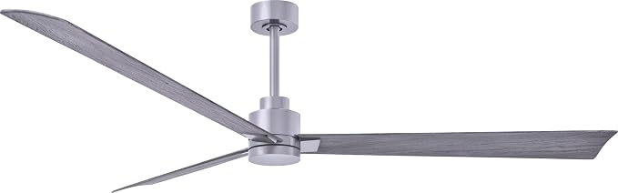 AK-BN-BW-72 Alessandra Wet Rated 72" Ceiling Fan without Light, Remote Included, Silent DC Motor, Brushed Nickel with Barn
