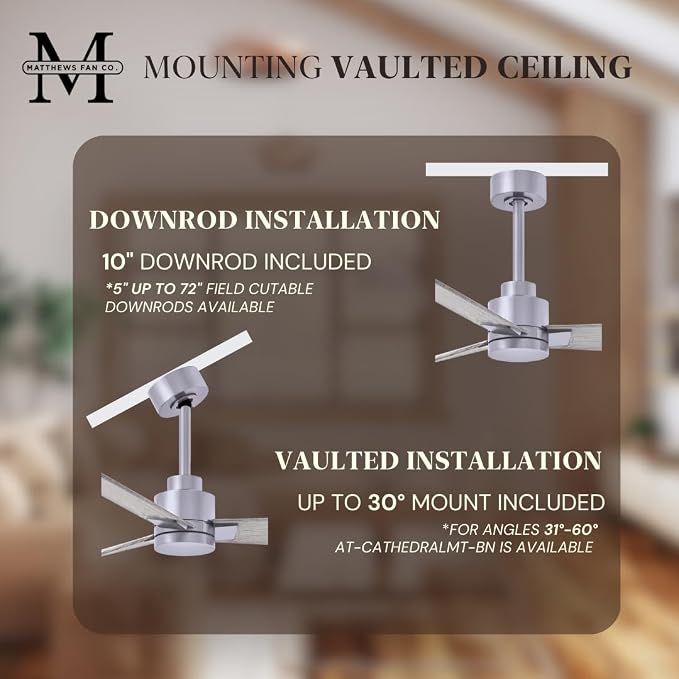 AK-BN-BW-72 Alessandra Wet Rated 72" Ceiling Fan without Light, Remote Included, Silent DC Motor, Brushed Nickel with Barn