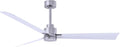AK-BN-MWH-56 Alessandra Wet Rated 56" Ceiling Fan without Light, Remote Included, Silent DC Motor, Brushed Nickel with Matte