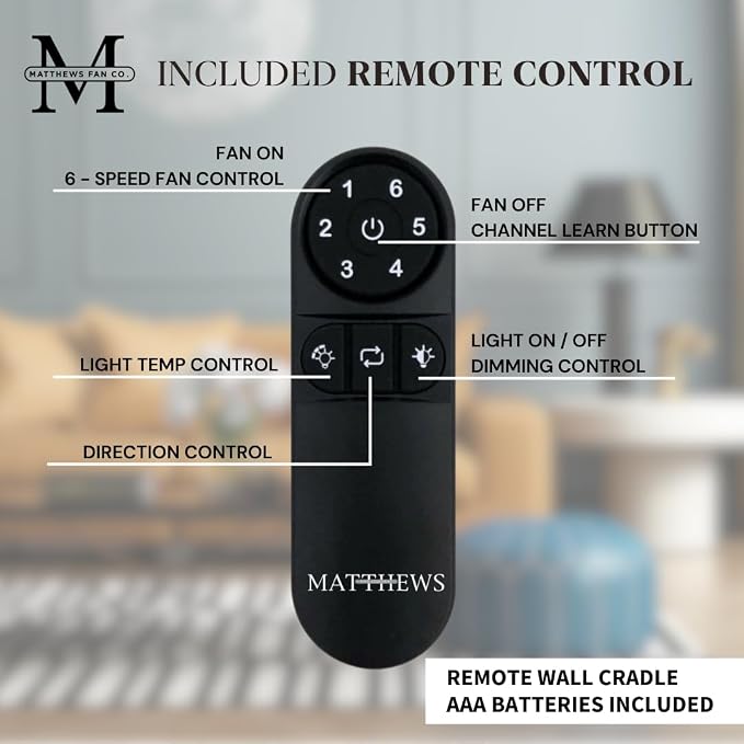 AK-BN-WN-56 Alessandra Wet Rated 56" Ceiling Fan without Light, Remote Included, Silent DC Motor, Brushed Nickel with Walnut