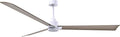 AK-MWH-GA-72 Alessandra Wet Rated 72" Ceiling Fan without Light, Remote Included, Silent DC Motor, Matte White with Gray Ash