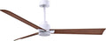 AK-MWH-WN-56 Alessandra Wet Rated 56" Ceiling Fan without Light, Remote Included, Silent DC Motor, Matte White with Walnut
