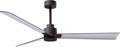 AK-TB-BN-56 Alessandra Wet Rated 56" Ceiling Fan without Light, Remote Included, Silent DC Motor, Textured Bronze with