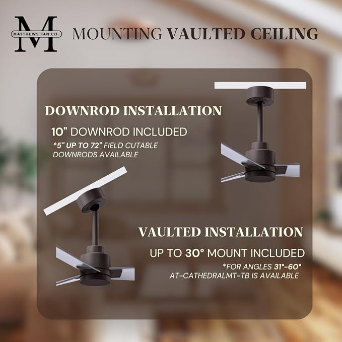 AK-TB-BN-56 Alessandra Wet Rated 56" Ceiling Fan without Light, Remote Included, Silent DC Motor, Textured Bronze with