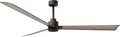 AK-TB-GA-72 Alessandra Indoor/Outdoor Wet Rated Downrod Mount 72" Ceiling Fan with Remote, 3 Gray Ash ABS Blades, Textured