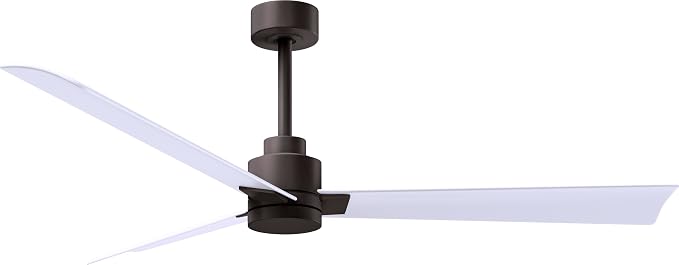 AK-TB-MWH-56 Alessandra Wet Rated 56" Ceiling Fan without Light, Remote Included, Silent DC Motor, Textured Bronze with Matte