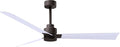 AK-TB-MWH-56 Alessandra Wet Rated 56" Ceiling Fan without Light, Remote Included, Silent DC Motor, Textured Bronze with Matte