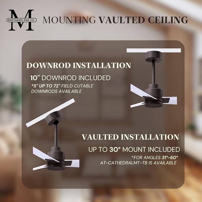 AK-TB-MWH-56 Alessandra Wet Rated 56" Ceiling Fan without Light, Remote Included, Silent DC Motor, Textured Bronze with Matte