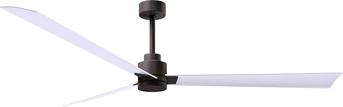 AK-TB-MWH-72 Alessandra Wet Rated 72" Ceiling Fan without Light, Remote Included, Silent DC Motor, Textured Bronze with Matte