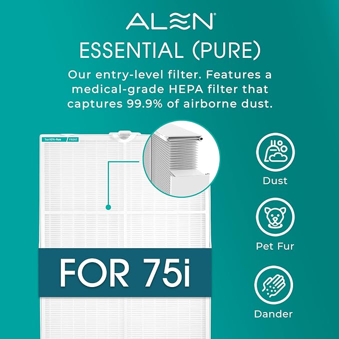 Air Purifer BreatheSmart 75i HEPA w/Pure Filter for Large Rooms up to 2800 Sq. Ft., alternate product view 4