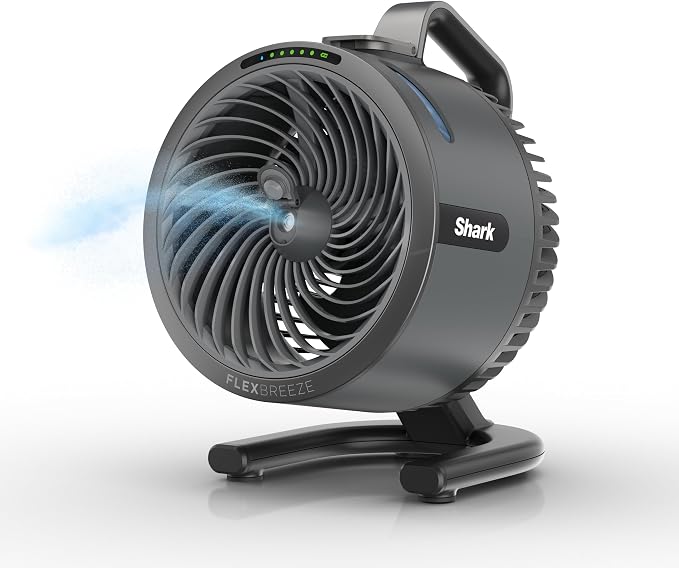 All-New FlexBreeze HydroGo Pro Fan - Powerful, portable fan, indoor & outdoor, dry-touch evaporative mist. Corded & cordless