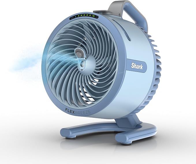 All-New FlexBreeze HydroGo Pro Fan - Powerful, portable fan, indoor & outdoor, dry-touch evaporative mist. Corded & cordless