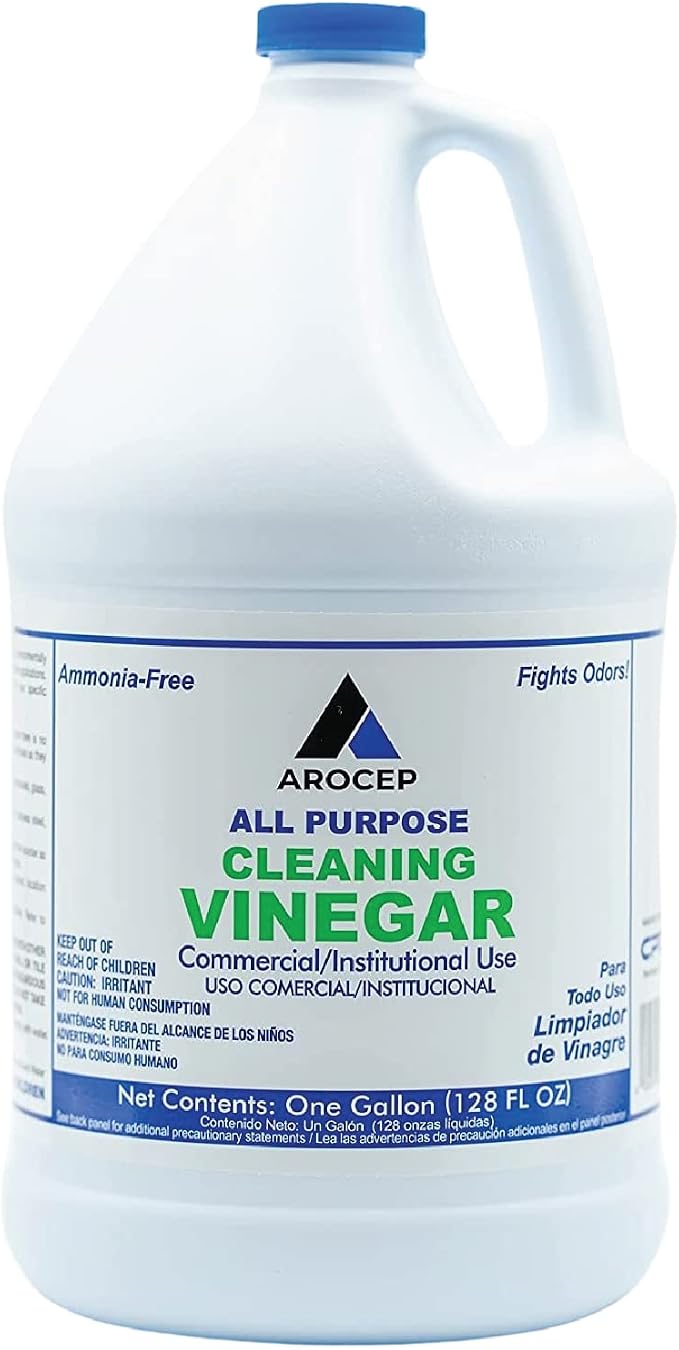 All-Purpose White Vinegar Cleaning Solution, 1 Gallon, Multi-Surface Cleaner for Hard Water Stains, Bathroom and