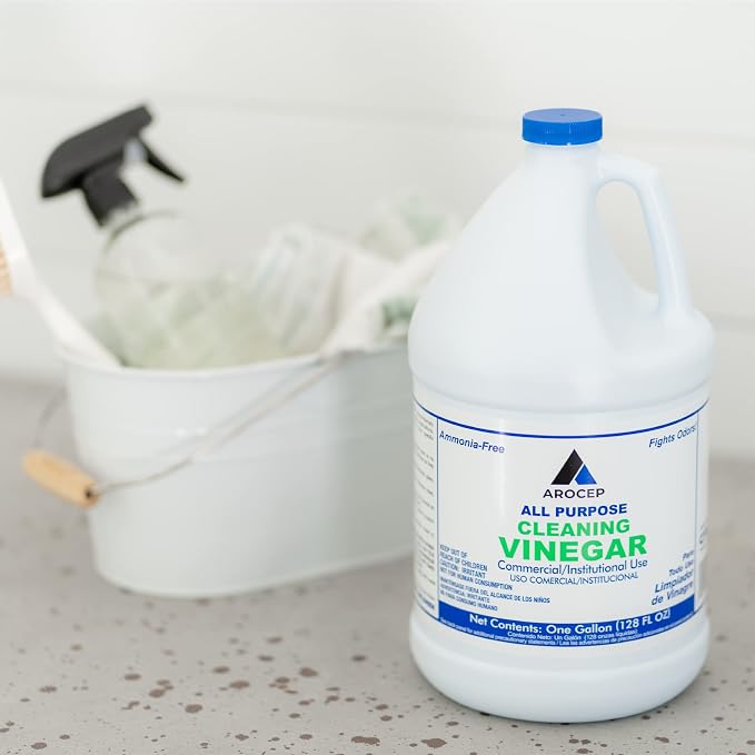 All-Purpose White Vinegar Cleaning Solution, 1 Gallon, Multi-Surface Cleaner for Hard Water Stains, Bathroom and, alternate