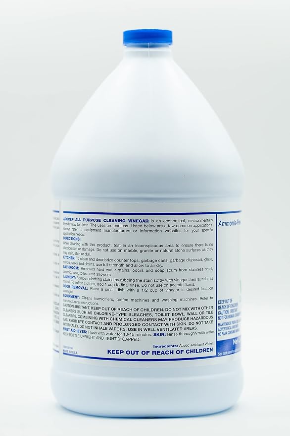 All-Purpose White Vinegar Cleaning Solution, 1 Gallon, Multi-Surface Cleaner for Hard Water Stains, Bathroom and, alternate