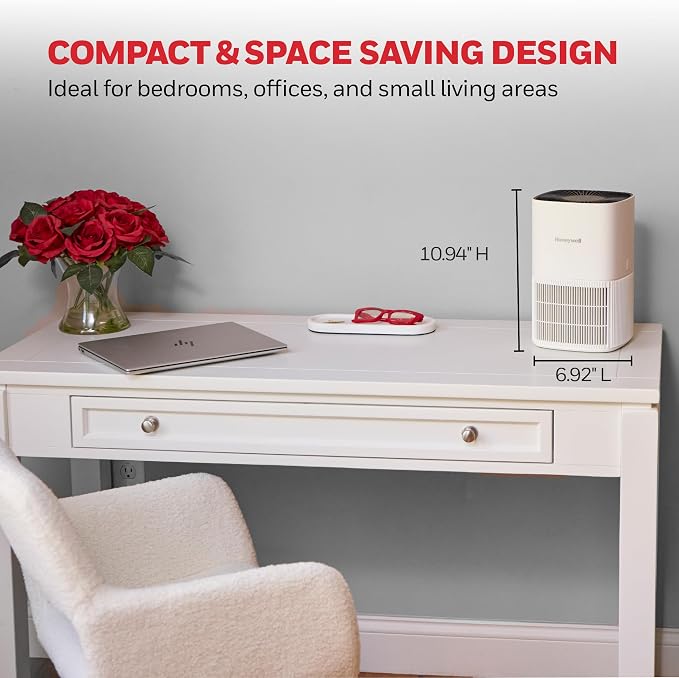 Allergen Plus Compact HEPA Small Room Air Purifiers for Home, Up to 530 Ft2 Coverage, 3-in-1 Filter, Pet Dander, alternate