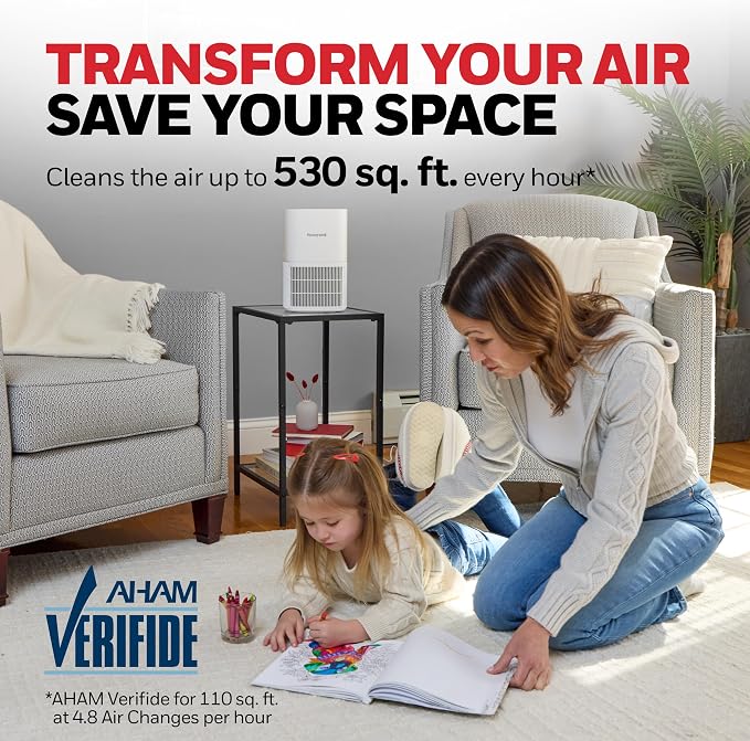 Allergen Plus Compact HEPA Small Room Air Purifiers for Home, Up to 530 Ft2 Coverage, 3-in-1 Filter, Pet Dander, alternate