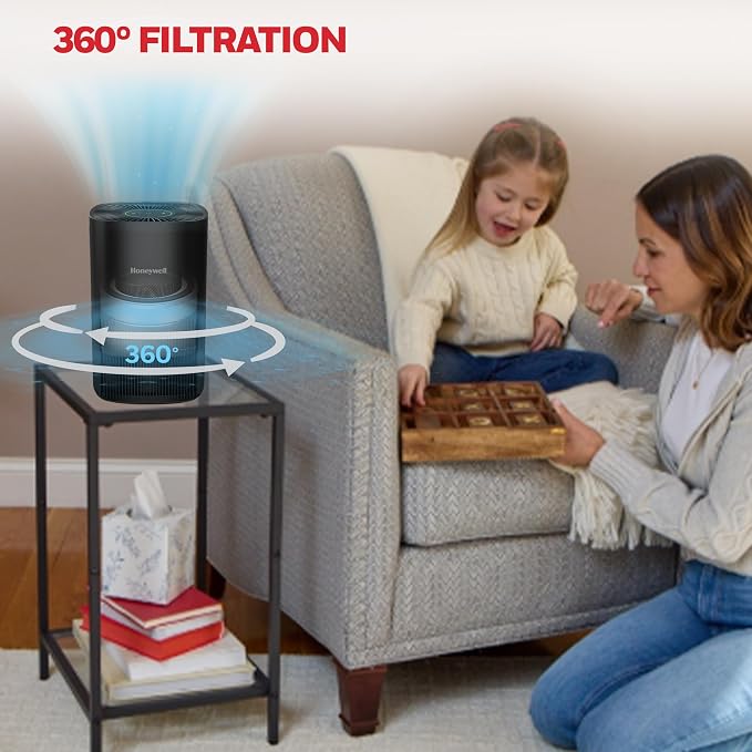 Allergen Plus Compact HEPA Small Room Air Purifiers for Home, Up to 530 Ft2 Coverage, 3-in-1 Filter, Pet Dander, alternate