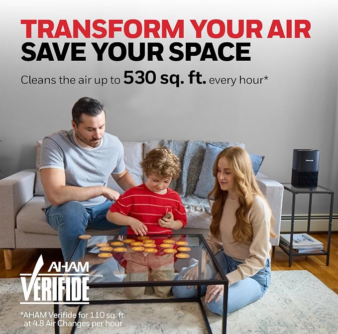 Allergen Plus Compact HEPA Small Room Air Purifiers for Home, Up to 530 Ft2 Coverage, 3-in-1 Filter, Pet Dander, alternate