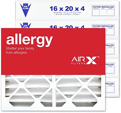 Allergy 16x20x4 Replacement Air Filter MERV 11 for White Rodgers FR1000M-108 FR1000M-111, 6-Pack, product image