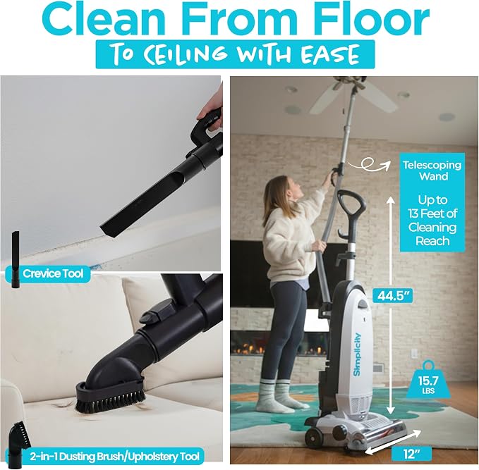 Allergy Bagged Vacuum Cleaners for Home, Carpet, Rugs, and Hardwood, alternate product view 2