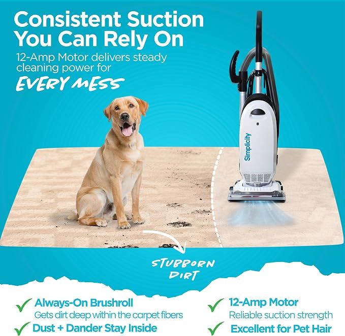 Allergy Bagged Vacuum Cleaners for Home, Carpet, Rugs, and Hardwood, alternate product view 3