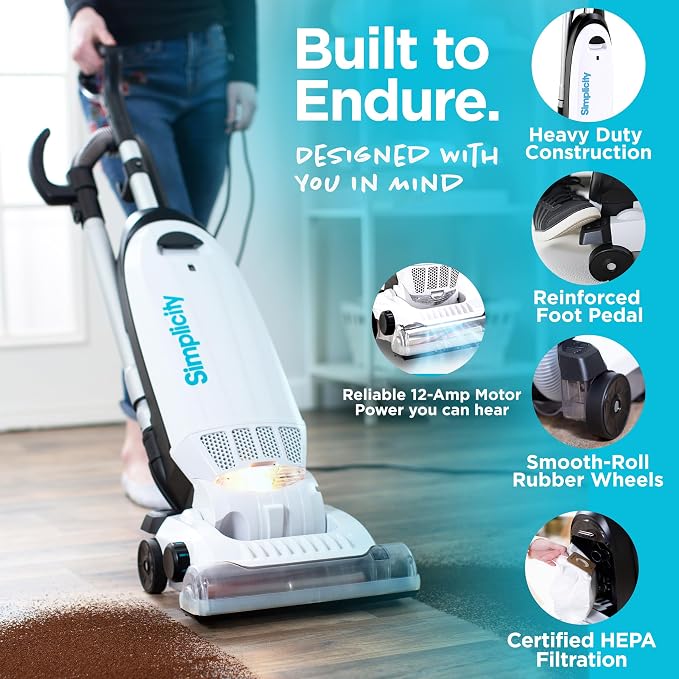 Allergy Bagged Vacuum Cleaners for Home, Carpet, Rugs, and Hardwood, alternate product view 4
