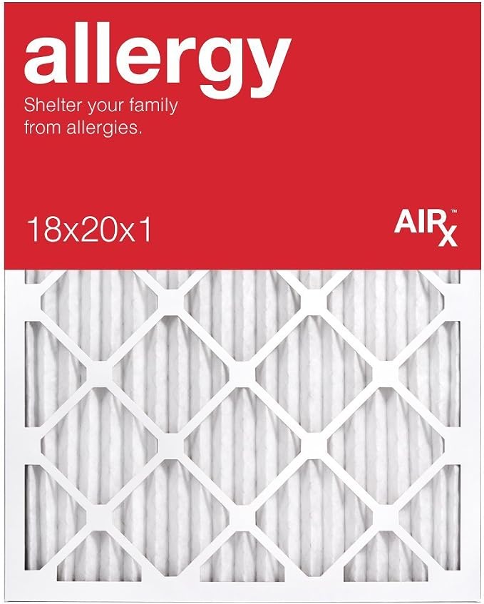 Allergy MERV 11 AC Furnace Pleated Air Filter Replacement Box of 6, 18x20x1 Air Filter / 18x20x1 furnace filter Made in the