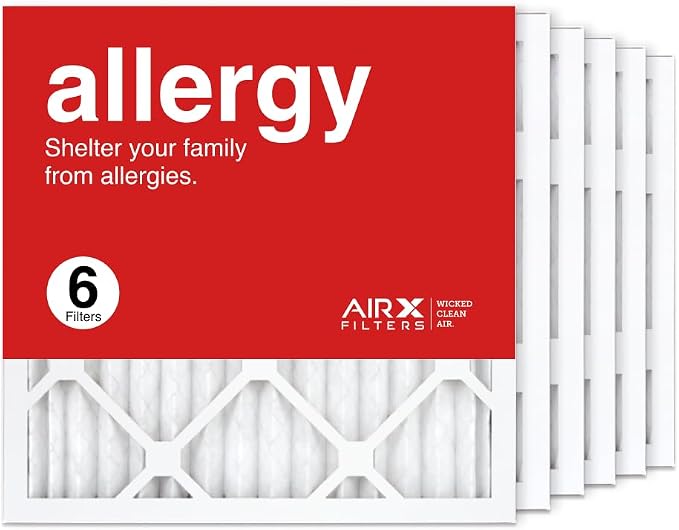 ALLERGY Premium Air Filter MERV 11 6 Pack AC Air Conditioner Furnace Filters - Made in the USA -16x16x1, product image
