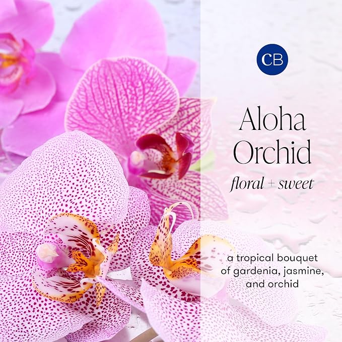 Aloha Orchid Reed Diffuser Set - Includes Reed Diffuser Sticks, Fragrance Oil, and Glass Bottle, alternate product view 3