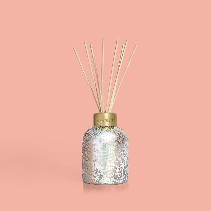 Aloha Orchid Reed Diffuser Set - Includes Scented Diffuser Oil, Diffuser Sticks, and Mercury Iridescent Glass Bottle