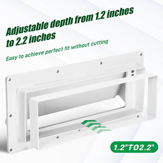 Aluminum RV Stove Vent Cover, Adjustable Depth without Cutting, Butyl Tape, Kitchen Exterior Vent Cover, Camper, alternate