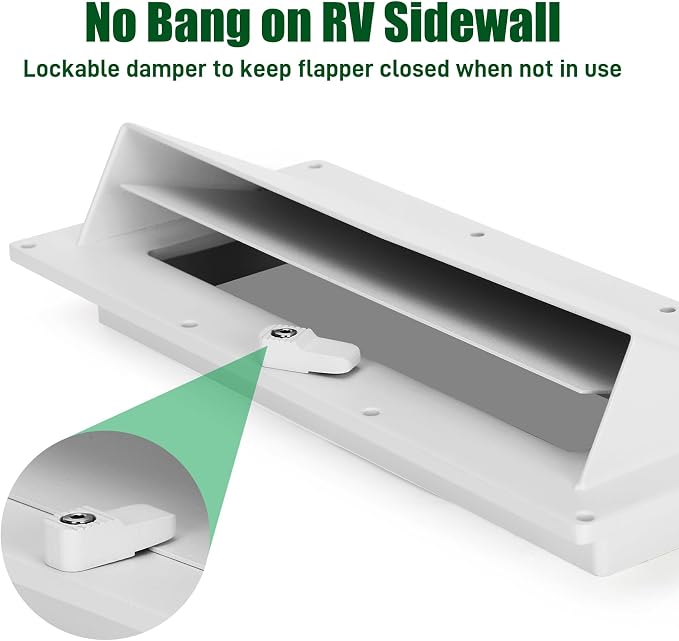 Aluminum RV Stove Vent Cover, Adjustable Depth without Cutting, Butyl Tape, Kitchen Exterior Vent Cover, Camper, alternate