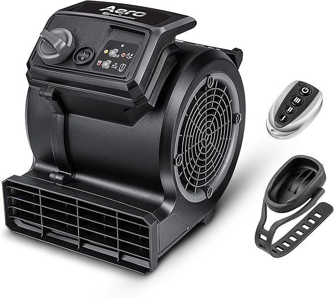 AM201R 3 Speed Floor Fan, 156W 550 CFM Air Mover, Utility Blower Fan, Carpet Dryer for Drying, Cooling & Circulation, product