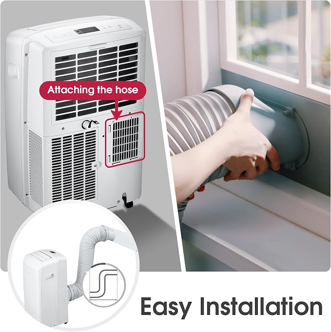 Amazon Renewed 6000 BTU SACC(9700 ASHRAE) Portable Air Conditioners [2023] Cools 260 Sqft Easy Install & Remote Control LCD