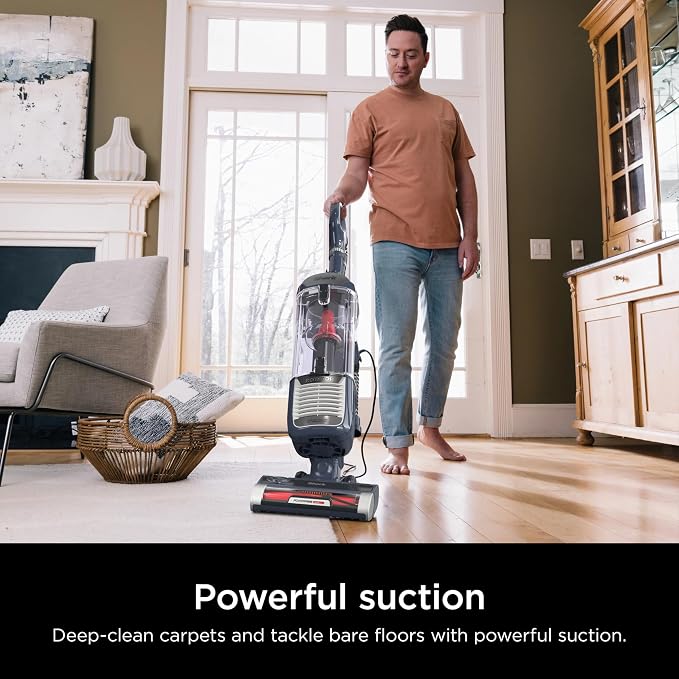 Amazon Renewed ZU100 Rotator Pet Upright Vacuum with PowerFins HairPro & Odor Neutralizer Technology, Navy (Renewed)