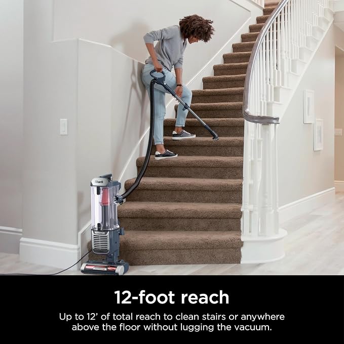 Amazon Renewed ZU100 Rotator Pet Upright Vacuum with PowerFins HairPro & Odor Neutralizer Technology, Navy (Renewed)