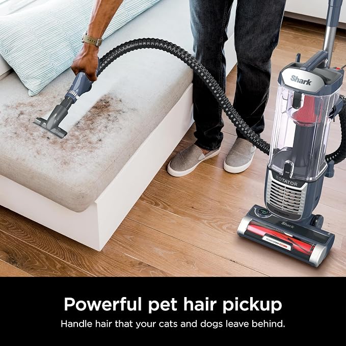 Amazon Renewed ZU100 Rotator Pet Upright Vacuum with PowerFins HairPro & Odor Neutralizer Technology, Navy (Renewed)