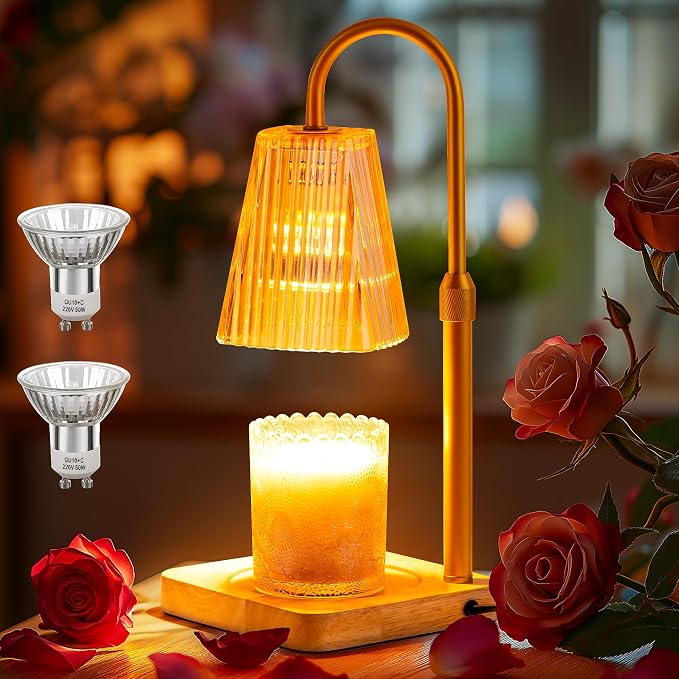 Amber Candle Warmer Lamp with Timer, product image