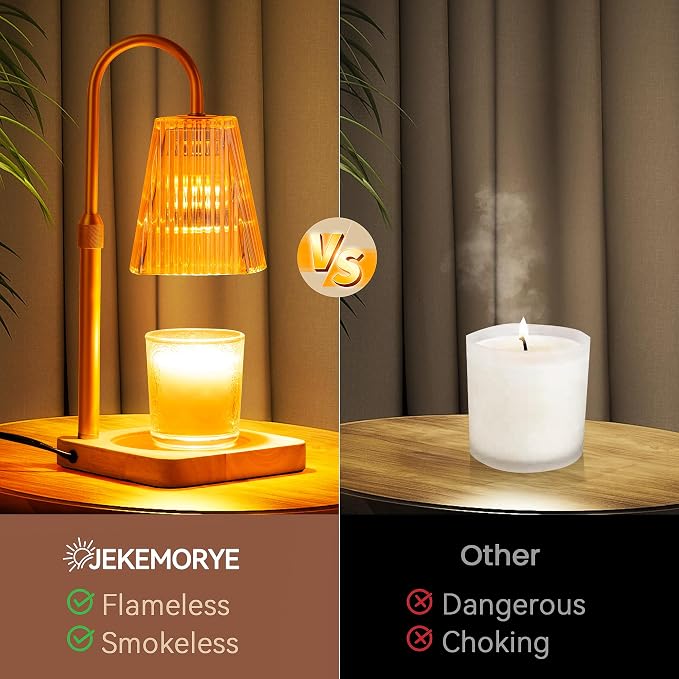 Amber Candle Warmer Lamp with Timer, alternate product view 3