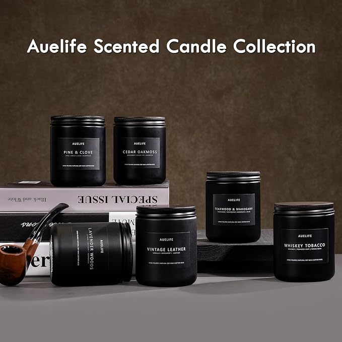 Amber & Patchouli Candle | Candles for Men - Scented Candles for Home, Gifts for Men - Soy Candle for Home Scented, alternate