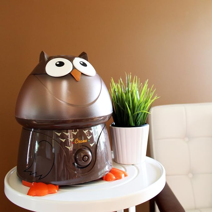 Animal Humidifier for Bedroom, Ultrasonic Cool Mist for Baby Nursery, Adjustable Settings, Auto Shut-Off, Owl, alternate