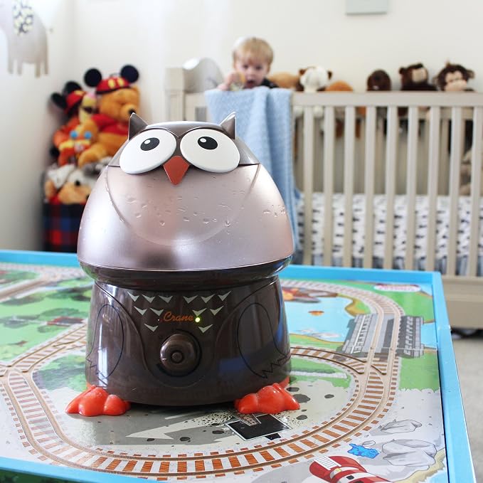 Animal Humidifier for Bedroom, Ultrasonic Cool Mist for Baby Nursery, Adjustable Settings, Auto Shut-Off, Owl, alternate