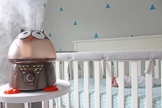 Animal Humidifier for Bedroom, Ultrasonic Cool Mist for Baby Nursery, Adjustable Settings, Auto Shut-Off, Owl, alternate